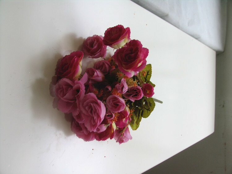 [] Petites roses de simulation promotionnelle bon marché, sasanca Camellia sasanca longues spéciaux d'été