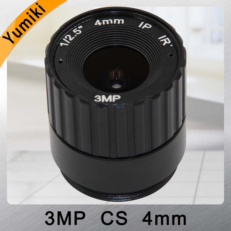 Yumiki 4MM 3MP CCTV Lens 1/2.5'' F1.4 CS Fixed IR 3.0 Megapixel CCTV Lens For IR 720P/1080P Security Camera