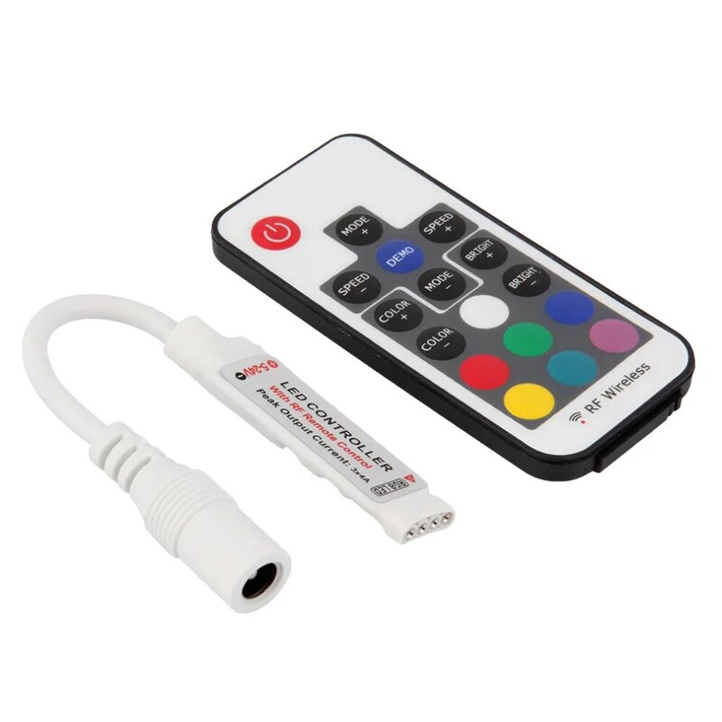 1Pc Mini inalámbrico RF controlador remoto LED controlador regulador LED para luz de un solo color de SMD5050/3528/5730/5630/3014
