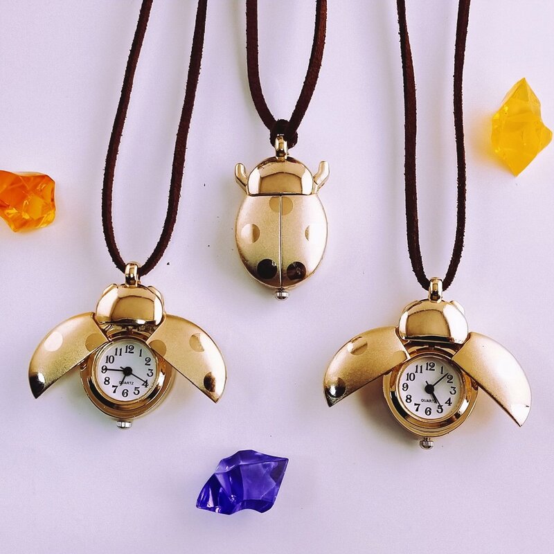 Seven-Star Ladybug ด้วงสร้อยคอเด็กนาฬิกาแฟชั่นของขวัญเครื่องประดับควอตซ์นาฬิกาการ์ตูนนาฬิกาเด็กแผน...