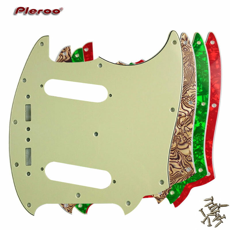 Pleroo Custom Guitar Pickgaurd Scratch Plate - For US Mustang Guitar Pickguard Scratch Plate Multi Color Choice