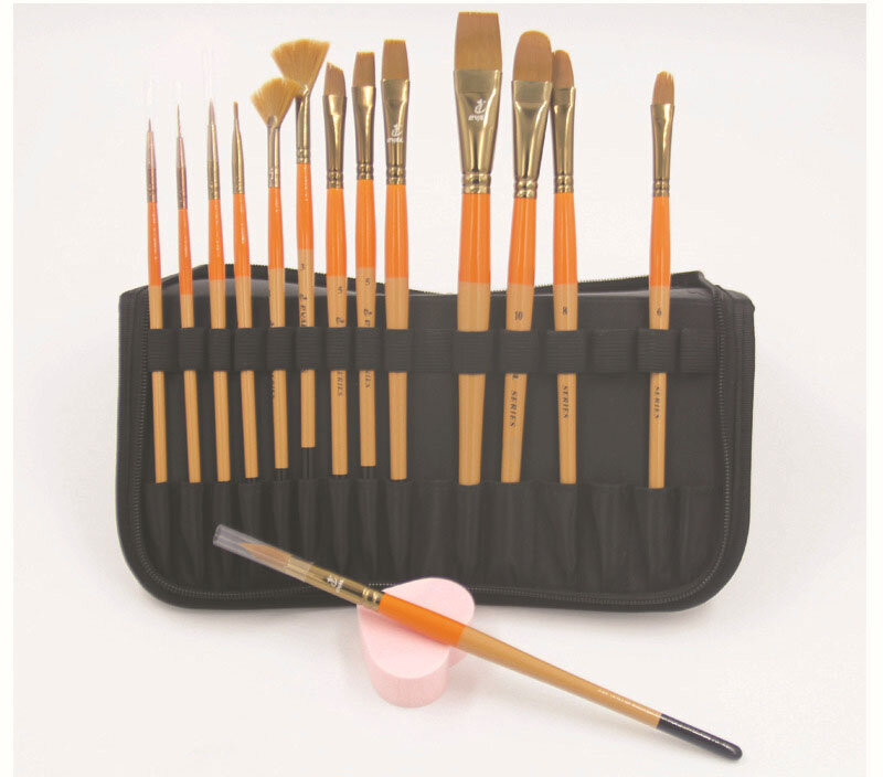 15pcs/Set Different Size Artist digital oil painting pen high quality nylon hair brush pen Professional paint brush Supplies Art