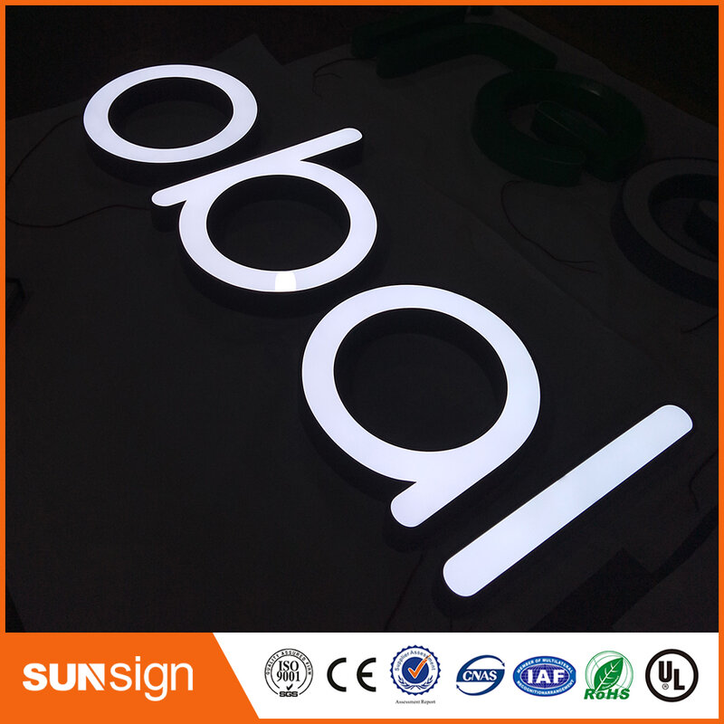 Sunsign – sortie d'usine, panneaux en acrylique pour l'extérieur, lettre de canal