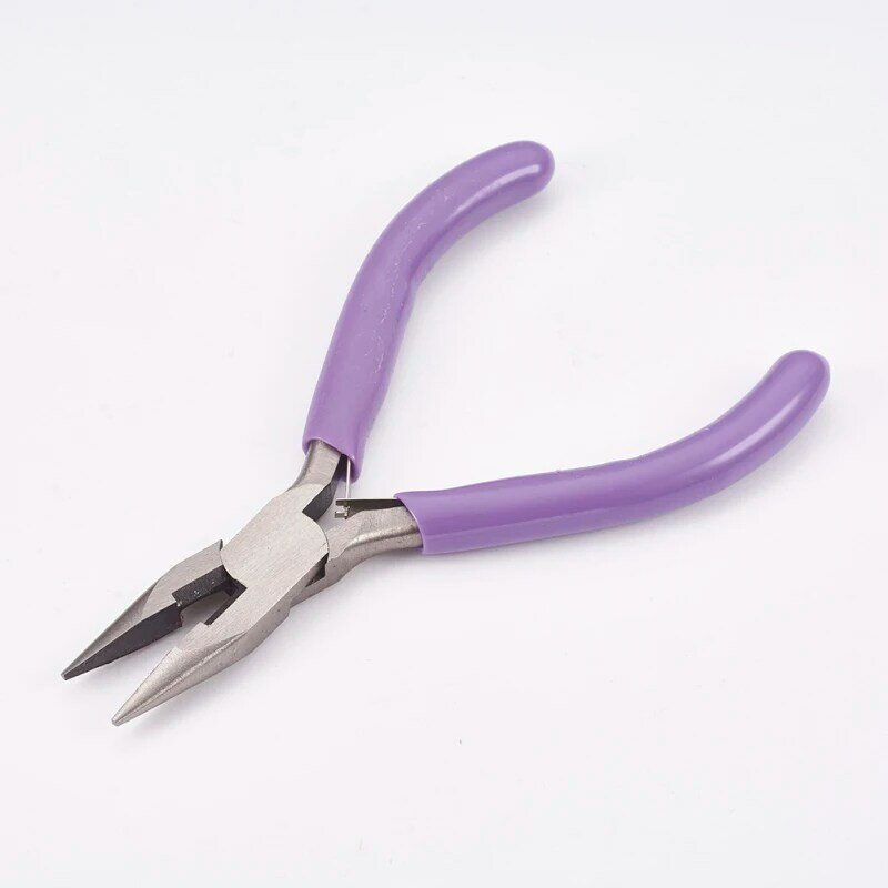 Pandahall Carbon Steel Jewelry Pliers Needle Nose Pliers Polishing Jewelry Making Tools 12x8.1x0.9cm