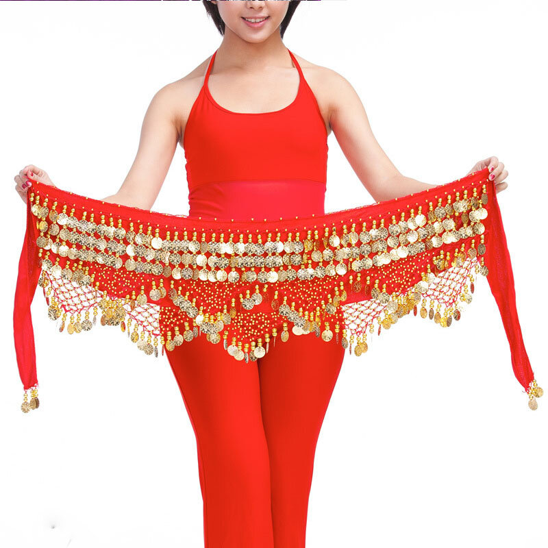 Cadena de cintura para danza del vientre, bufanda de cadera, monedas de bellydance, cinturón de baile, 12 colores a elegir