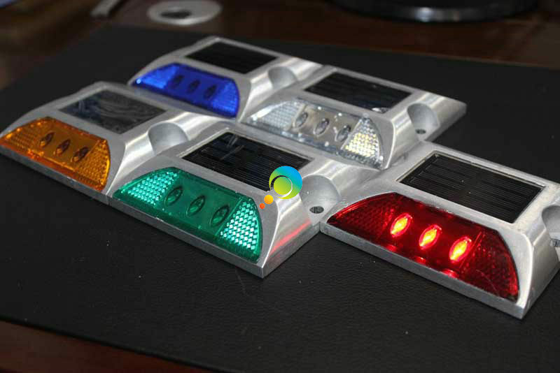Indicador de luz LED para carretera, luz amarilla de un lado, con carcasa de aluminio, impermeable IP68, modo estable