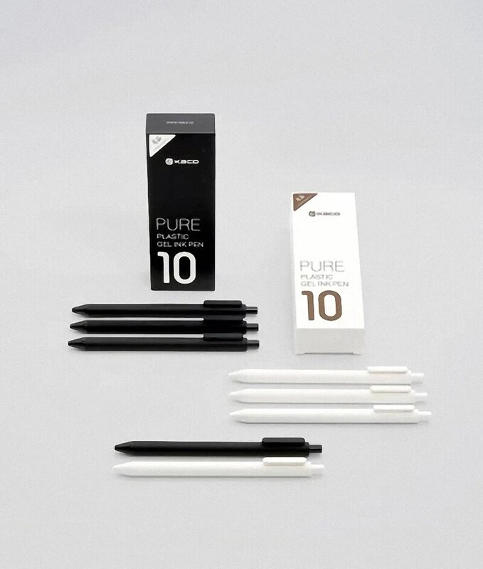 KACOGREEN-로그인 펜, 0.5mm ABS 플라스틱 부드러운 젤 잉크 펜, 학생 노동자를 위한 가정/학교/Kaco 리필용, 10 개/세트