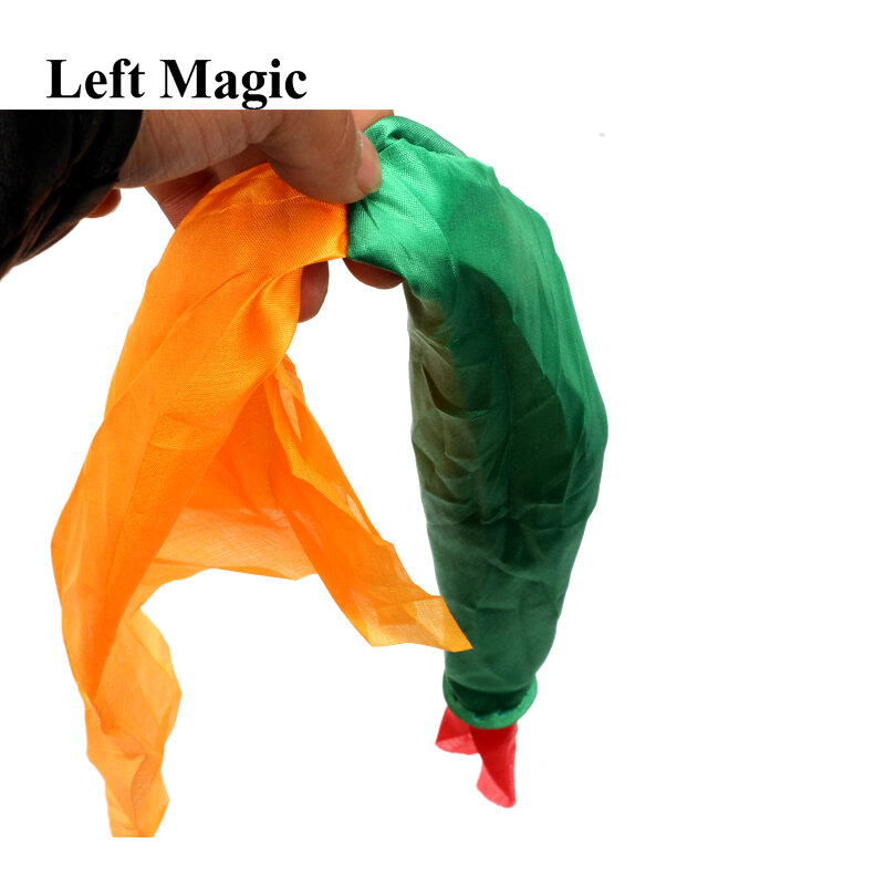 Bufanda de seda que cambia de Color, accesorio de truco de magia, herramientas de 22cm x 22cm, E3117