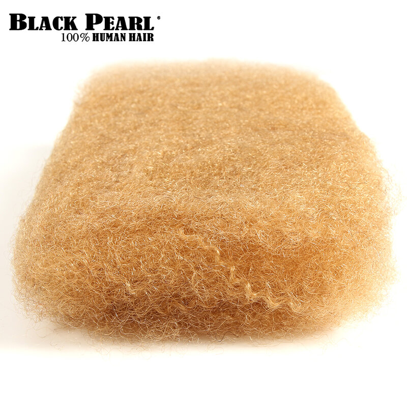 Pelo Remy brasileño de Perla Negra, cabello humano Afro rizado a granel para trenzado, 1 paquete de 50 g/pc, trenzas de Color Natural, sin trama