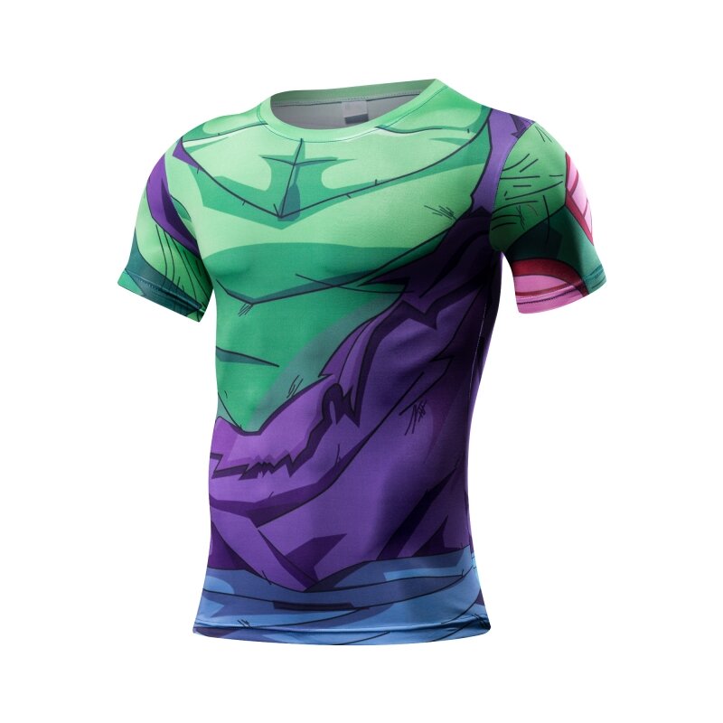 2019 New Men's Fashion Goku Dragon Ball 3D Print Casual Short Sleeve Cosplay T-Shirt Compression Tshirts Fitness