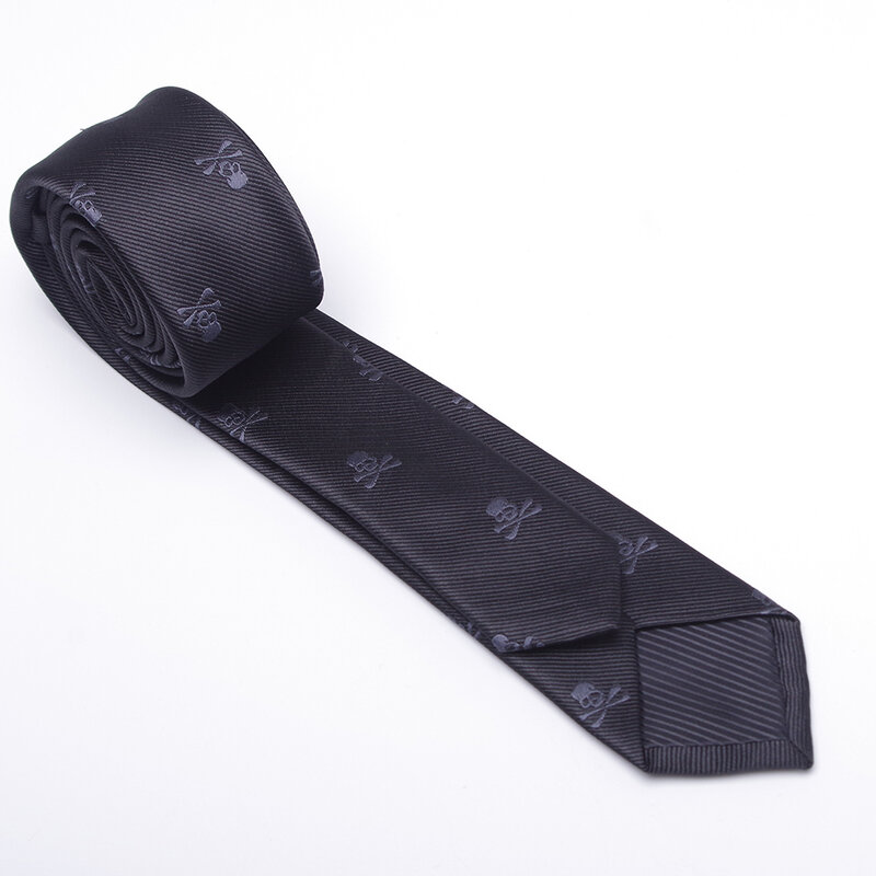 Conjunto de gravata com pescoço de esqueleto masculino, gravata borboleta e corvo, gravata fina, moda masculina, vestido de corvo 1200 agulha, 3 peças