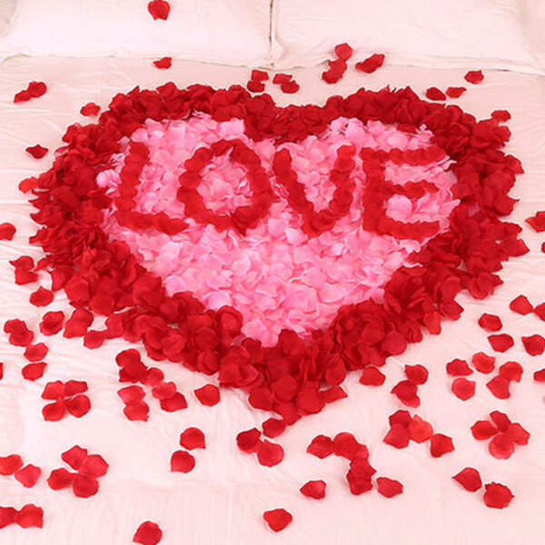 100 pièces/sac accessoires de fête de mariage de mode fleur artificielle pétale de Rose faux pétales décoration de mariage pour Valentine BH