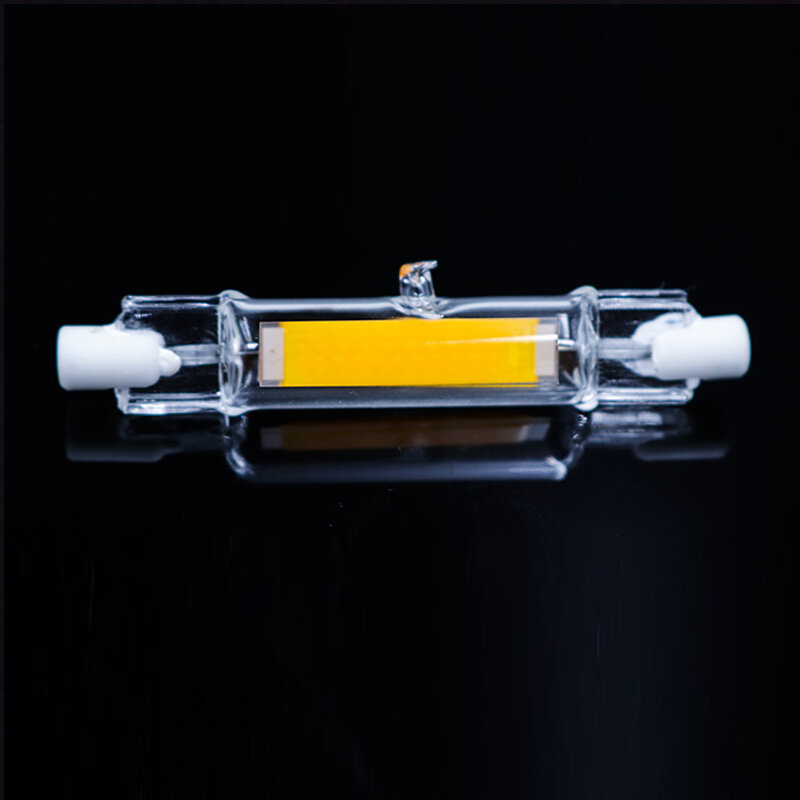Las últimas bombillas led cob r7s 78mm 15W r7s 118mm 30W AC220-240V reemplazan la lámpara halógena 13mm tubo de vidrio de diámetro r7s