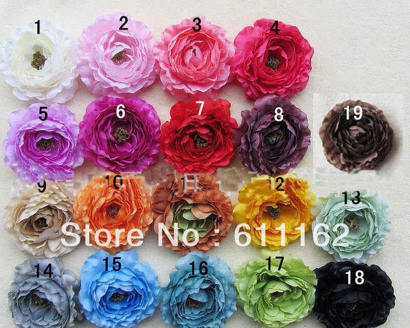 2018 19 colours new phong cách Thời Trang Tinh Tế big camellia b aby hoa! kết hợp màu sắc 100 Cái/lốc