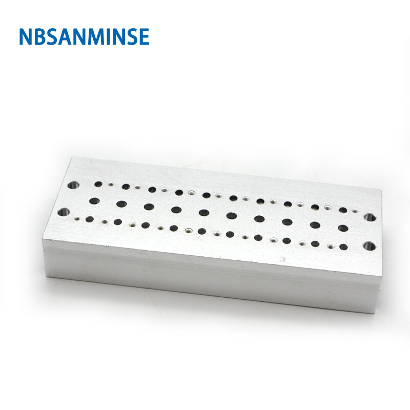 Nbsanminse coletor para smc tipo sy3000 série válvula solenóide válvula pneumática válvula de controle placa g 1/8