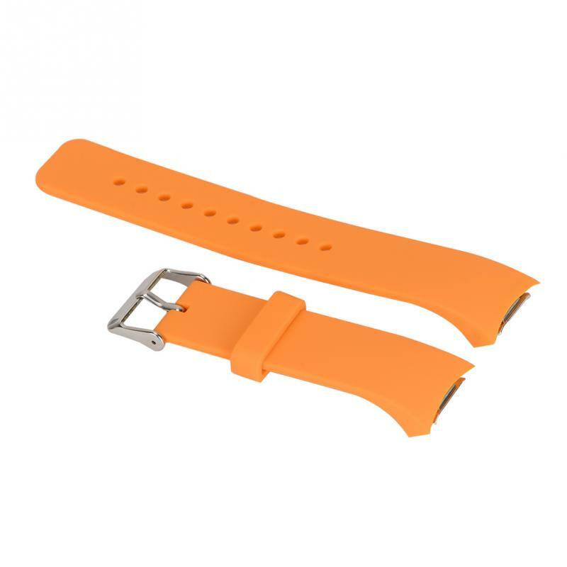 Pulseira de relógio de silicone para samsung gear s2 r720 r730 pulseira de banda pulseira de substituição de relógio esporte 8 cores #917 novo