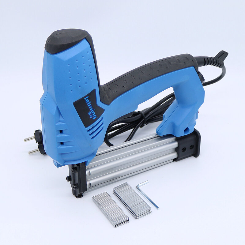 Электрический строительный степлер 2 в 1, 200-240 В, гвоздезабиватель и степлер, электрический инструмент для ногтей с гвоздями 500 шт. для деревянной мебели