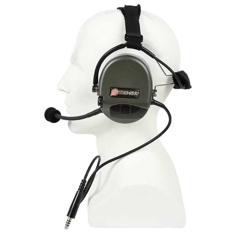 TAC-SKY TCI Pembebas II Sordin Silikon Earmuff Versi Pengurangan Kebisingan Pickup Headset-FG
