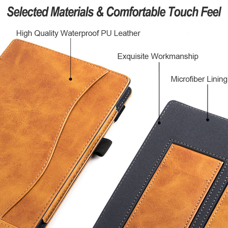 Stand Case for Pocketbook Aqua 2/Touch Lux 3/Basic 3 e-Book,Premium PU Leather Cover for Pocketbook 626/641/625 with Hand Strap