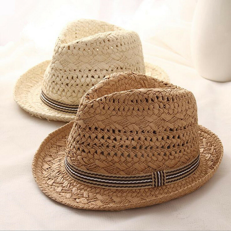 Verano Sol Sombreros de Las Mujeres Dulces de Colores Bolas Borla de los hombres de Paja sombreros de Las Muchachas de La Vendimia Playa Sombreros de Panamá Jazz Chapéu Feminino