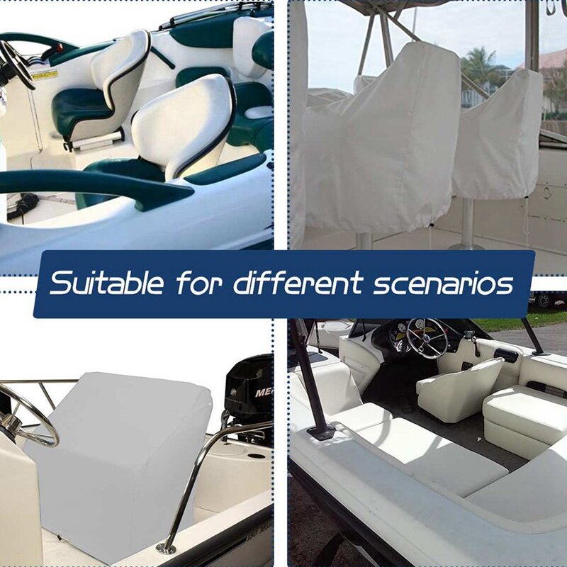 56x61x64Cm Boat Seat Cover Dust Waterproof Seat Cover Elastic Closure Outdoor Yacht Ship Lift Rotate Chair Cover