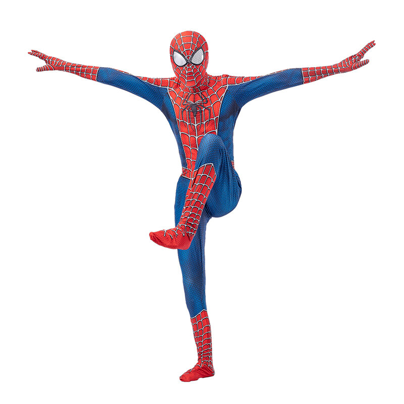Traje Amazing Spiderman Filme Original TASM 3D Imprimir Spandex homem-Aranha Trajes de Super-heróis Zentai Terno Fullbody