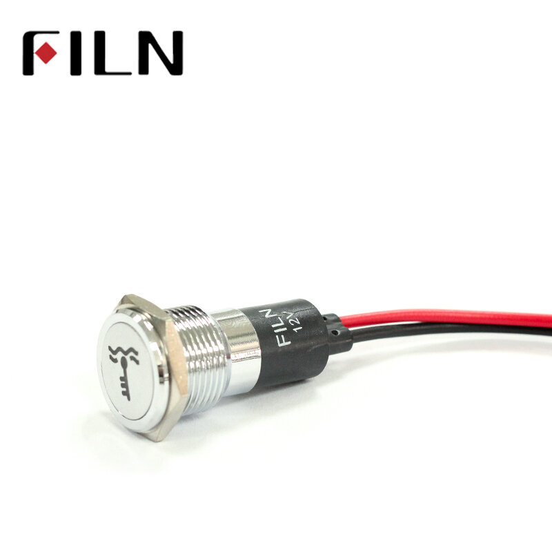 Светодиодный индикатор для приборной панели filn FL1M-16FW-C, 16 мм, 12 В