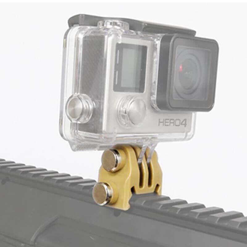 Go Pro 고정 마운트 어댑터, 전술 액세서리, 20mm 레일 플라스틱 연결 마운트, GoPro 3 + 4