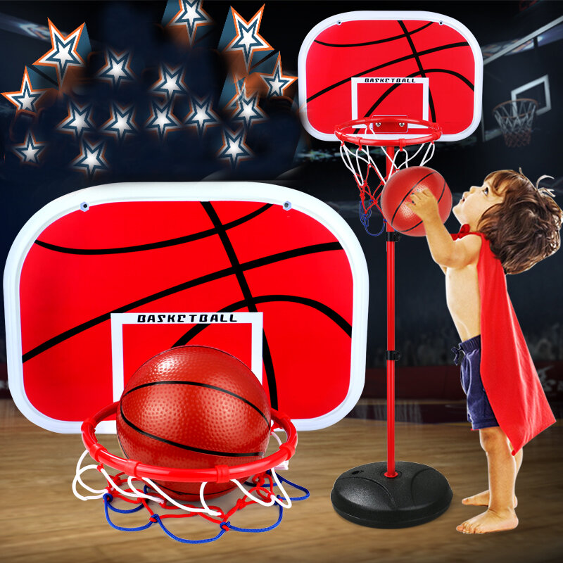 Soportes de baloncesto de 63-165CM para niños, altura ajustable, juego de juguetes de aro de portería, accesorios de práctica de entrenamiento