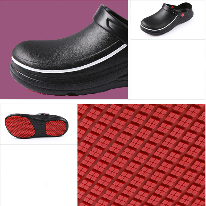 EVA-أحذية عمل عالية الجودة مقاومة للماء وغير قابلة للانزلاق ، وصنادل مسطحة ، وأحذية للشيف ، و Master ، والفندق ، والمطاعم