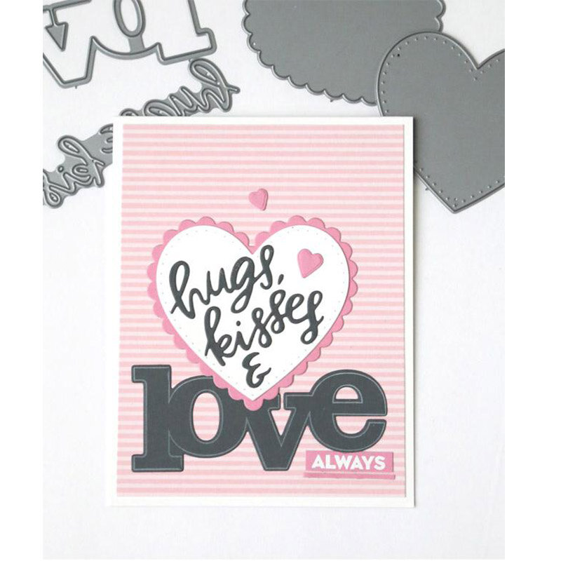 رسائل الحب قطع يموت النقش DIY بها بنفسك Stencil الديكور سكرابوكينغ قالب ألبوم ورق طباعة الصور بطاقة صنع