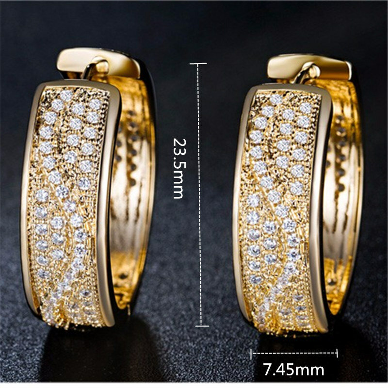 Angel Girl  Hoop Earrings Round Loop with High Quality Tiny AAA+ CZ Vintage Women Earrings Hot Jewelry for women Soft lines E40