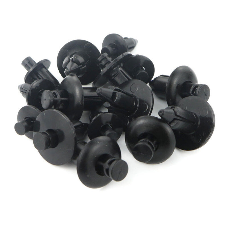Clips de carenado de remache de plástico para Honda, Yamaha, Suzuki, Kawasaki, disponible en tres tamaños, negro, 20 piezas, 6mm, 7mm, 8mm, ajuste Universal