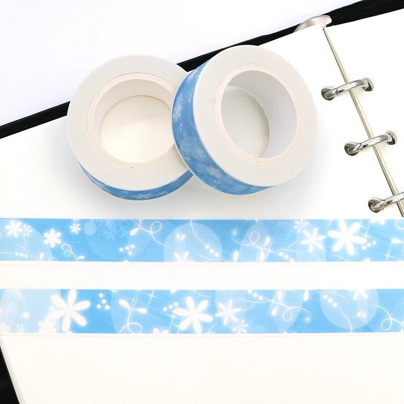 1 PCS Creative Flower Washi Tape DIY Decoration Scrapbooking Planner Masking Tape Kawaii Stationery Adhesive Tape 15mm*10m