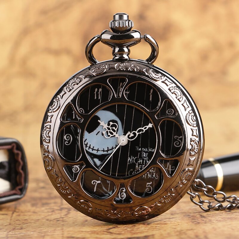 레트로 스팀펑크 할로우 쿼츠 포켓 시계, 남녀공용 선물