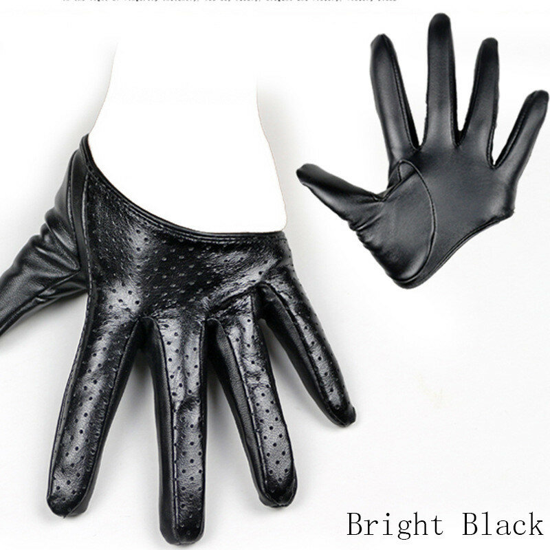 Новинка, дизайнерские женские перчатки LongKeeper из искусственной кожи на половину ладони, черные, золотые, серебряные рукавицы для вечевечерние SXJ106