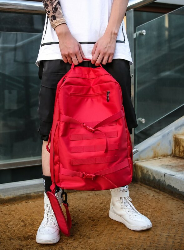 Bolsa de monopatín estilo hip hop, mochila de calle, bolsa de viaje de alta capacidad, moda