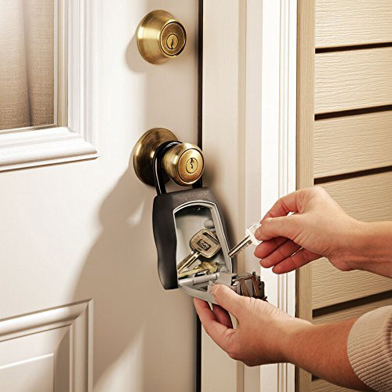 Master Lock Outdoor Key Safe Box Sleutels Opbergdoos Hangslot Gebruik Wachtwoord Lock Legering Materiaal Sleutels Haak Beveiliging Organizer Boxen