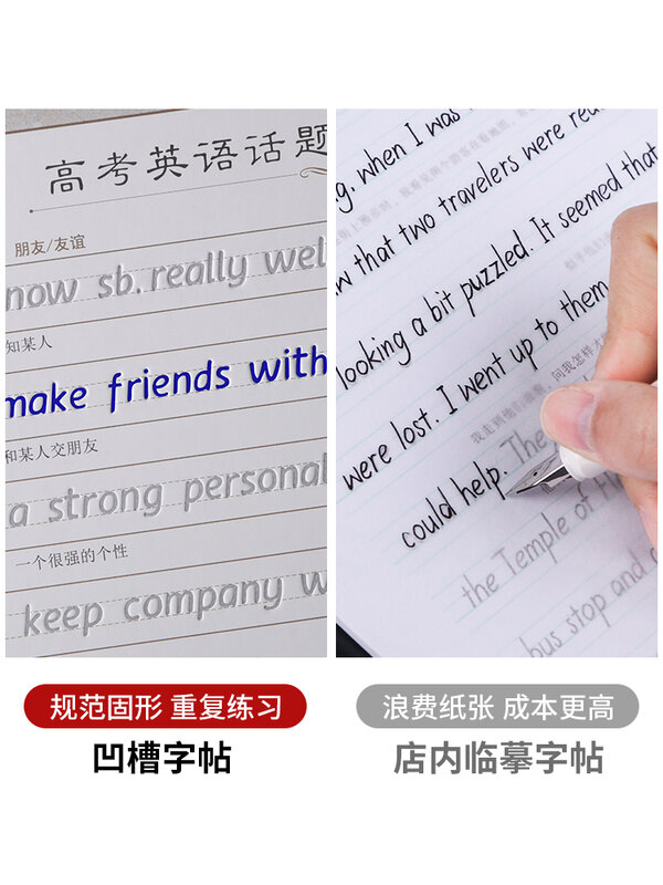 Liu Pin Tang 3 szt. Zeszyt angielska kaligrafia do pisania Hengshui dla dorosłych dzieci ćwiczenia kaligrafii książka libros