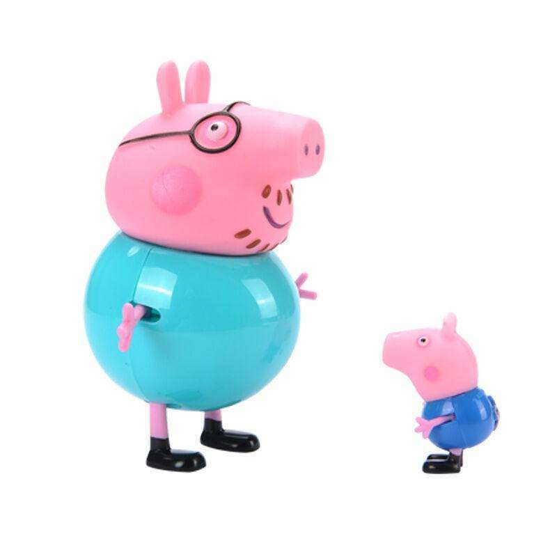 Hot sale Peppa pig George pig Family Pack Dad Mom 4pcs/set Action Figure Original Pelucia Anime Toys For Kids Christmas Gift Toy