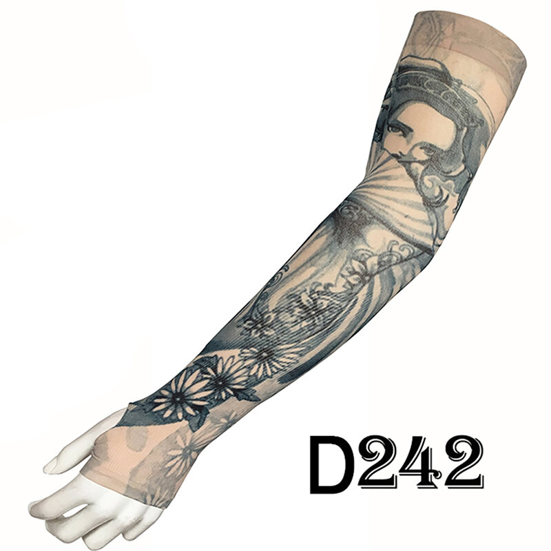 Mode Tattoo Mouwen Zonnebrandcrème Arm Warmer Unisex Uv-bescherming Outdoor Tijdelijke Fake Tattoo Arm Sleeve Warmer Mouw Mangas