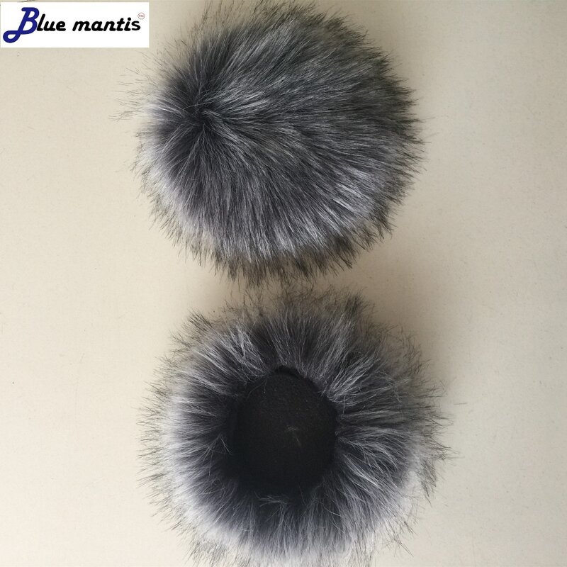 Dode Kat Arificial Fur Voorruit Shield Voor 3DIO Asmr Zware Winddicht Cover Voor Mic Blauw Mantis