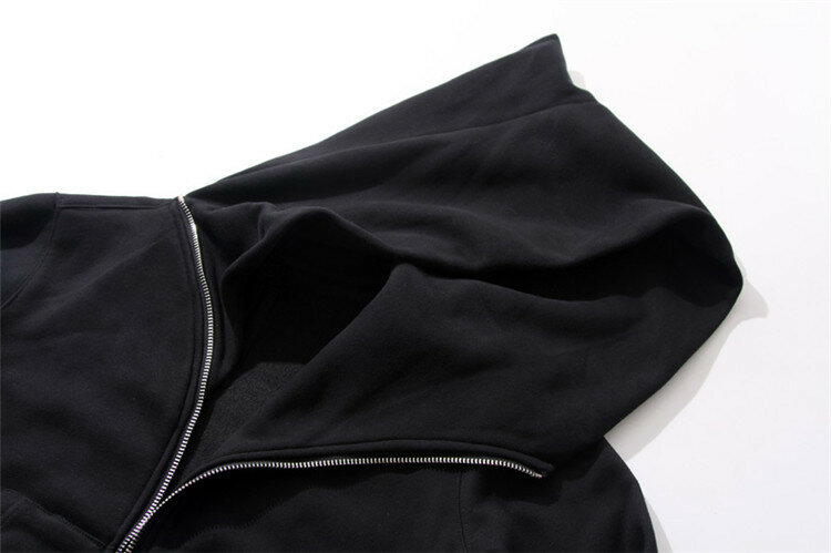 Nowe bluzy męskie rozpinany sweter harajuku czarne bluzy hip hop swag styl deskorolka streetwear płaszcz z kapturem kurtka płaszcz