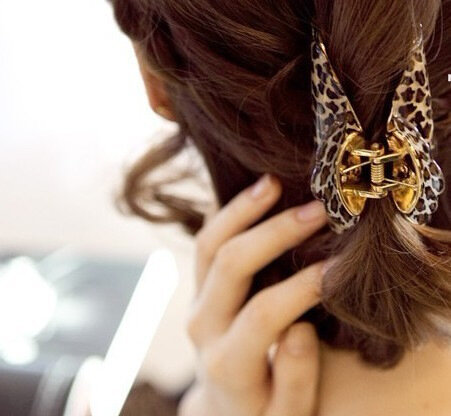 Verkauf Mode Frauen Acryl Haar Krallen Mode Leopard Haar Clip Haar Krallen Haar Zubehör Headwear