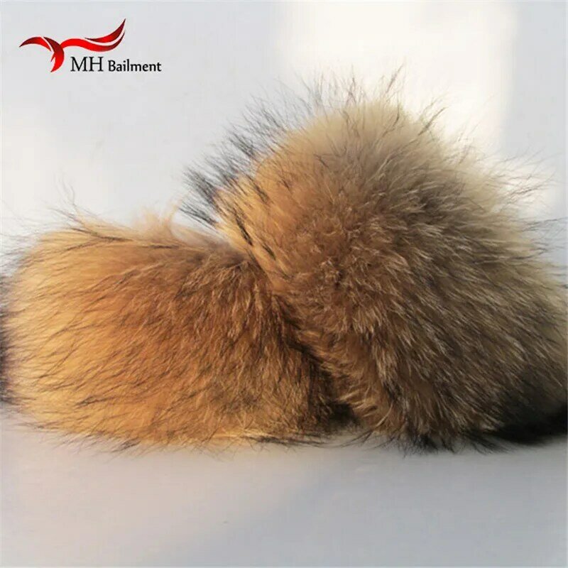 ธรรมชาติขนสัตว์แท้ Cuff Oversize จริง Raccoon Fur Cuff แขนเสื้อสำหรับสตรีฤดูหนาว Downcoat X #2