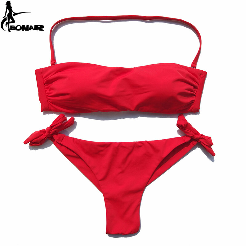 EONAR-Maillot de bain coupe brésilienne pour femme, bikini solide, ensemble de deux pièces, soutien-gorge push-up, vêtements de sport et de plage, 2022