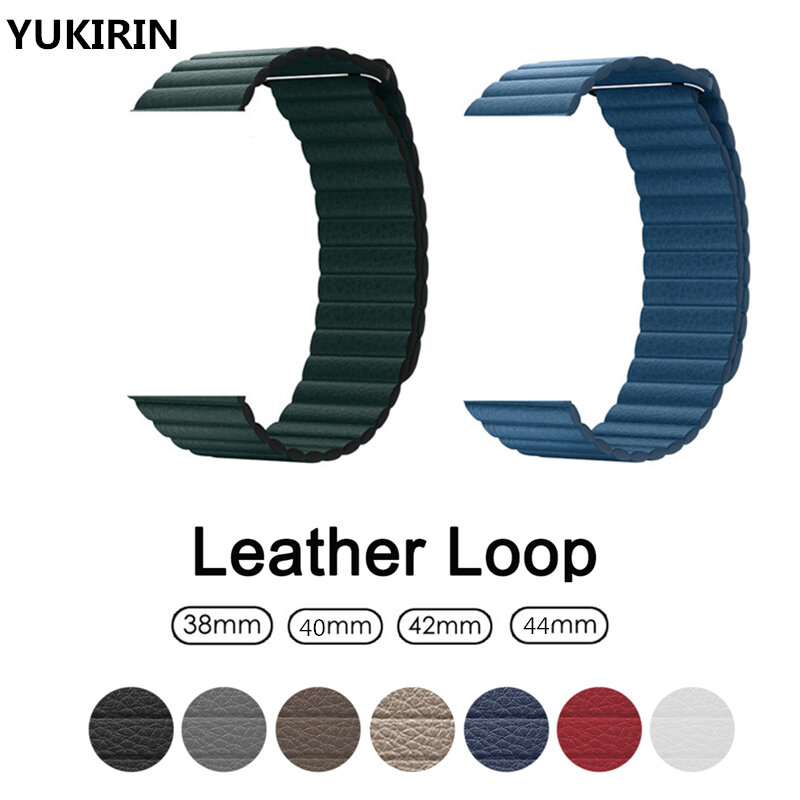 Genuine leather loop Strap for apple watch 38 42mm 40 44mm band for iwatch series 4 3 2 1 pulseira Wrist bracelet Belt watchband