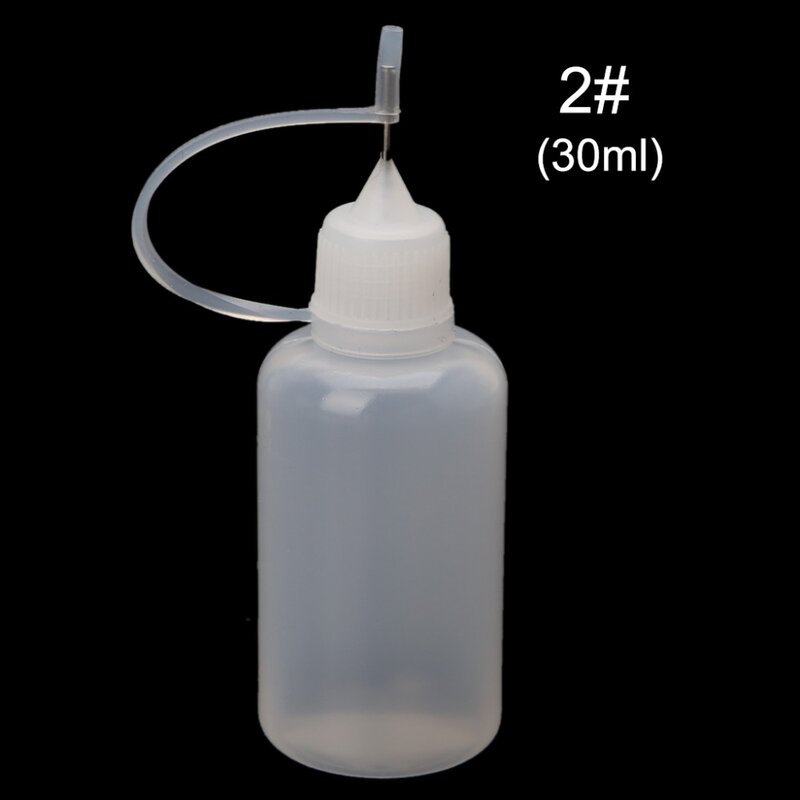 Botella de líquido vacía de plástico para vapeo, punta de goteo de aguja de acero, 10/30/50ml, 3 unidades por juego