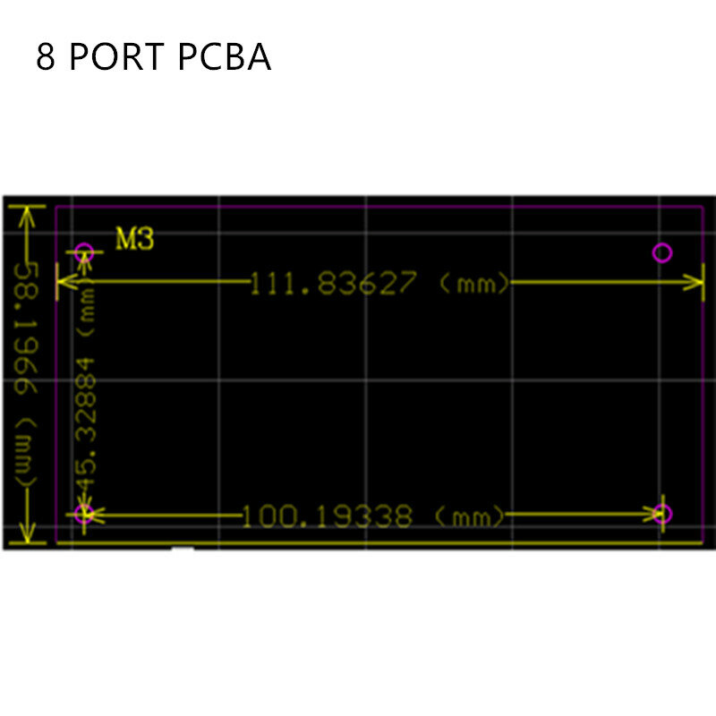 OEM PBC 4/8 포트 기가비트 이더넷 스위치 포트, 100 핀 웨이 헤더 포함 10/1000/m 허브 4/8way 전원 핀 Pcb 보드 OEM 나사 구멍