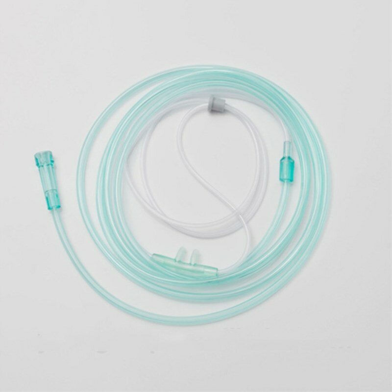 Conector multifunción de 2 m, tubo de oxígeno desechable, doble nasal, embalaje independiente, atención médica, 20 Uds.